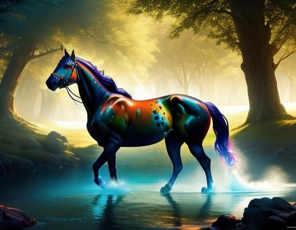 <lora:CreaturesNCharacters:1.0> Gorgeously detailed Perfect specimen (Dapple Mare)