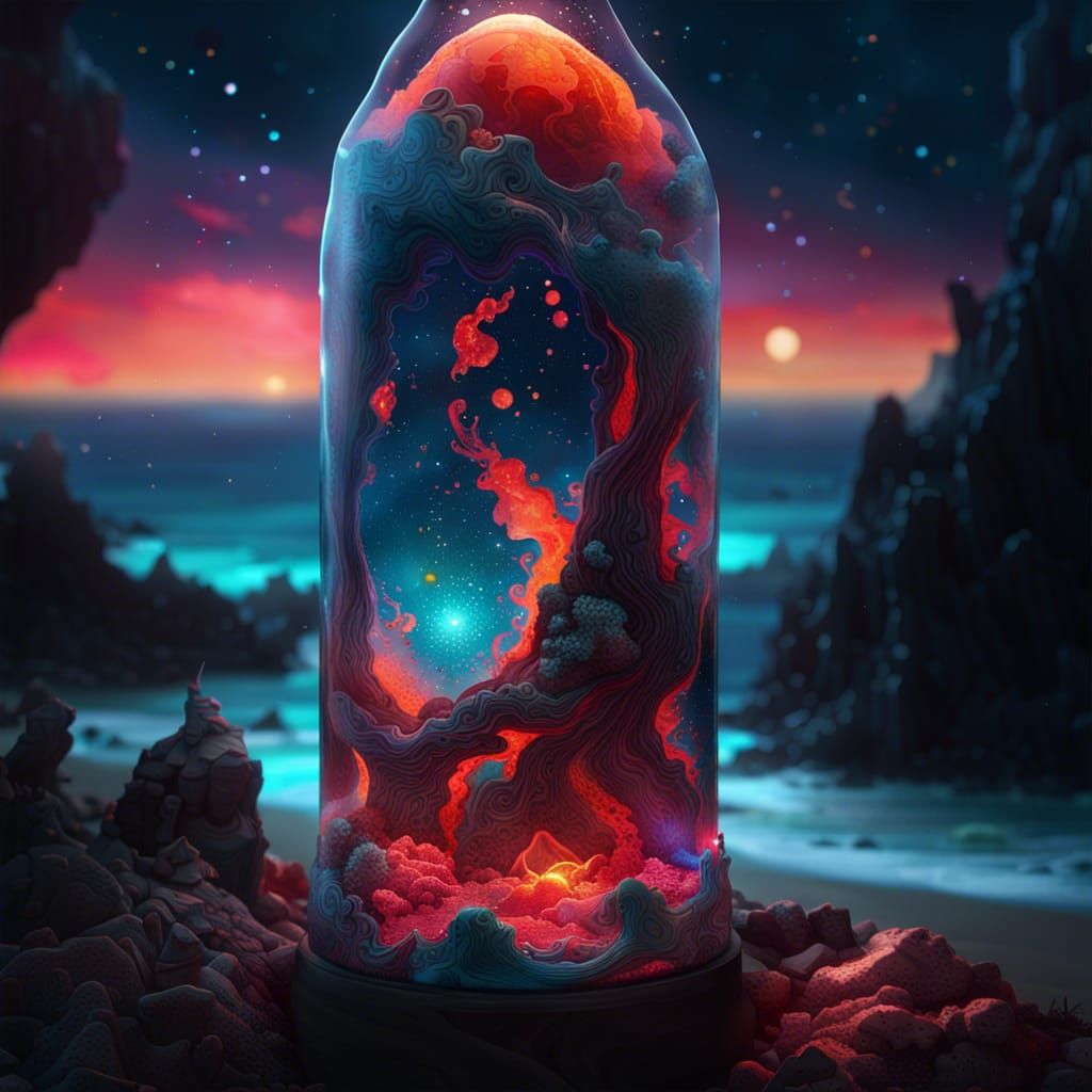 volcanic  glowing lava lamp   by @undefined