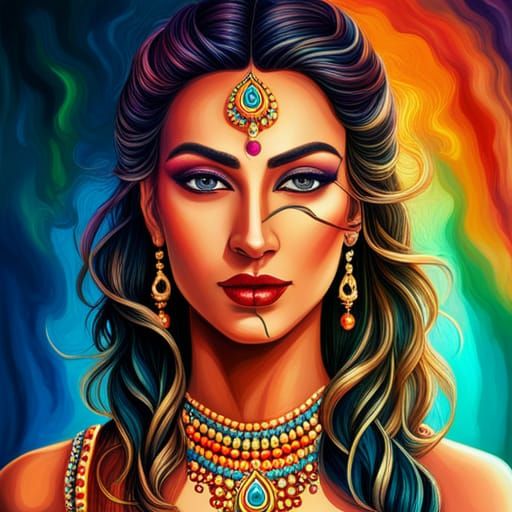 Beautiful Bollywood Dancer 2 - AI Generated Artwork - NightCafe Creator