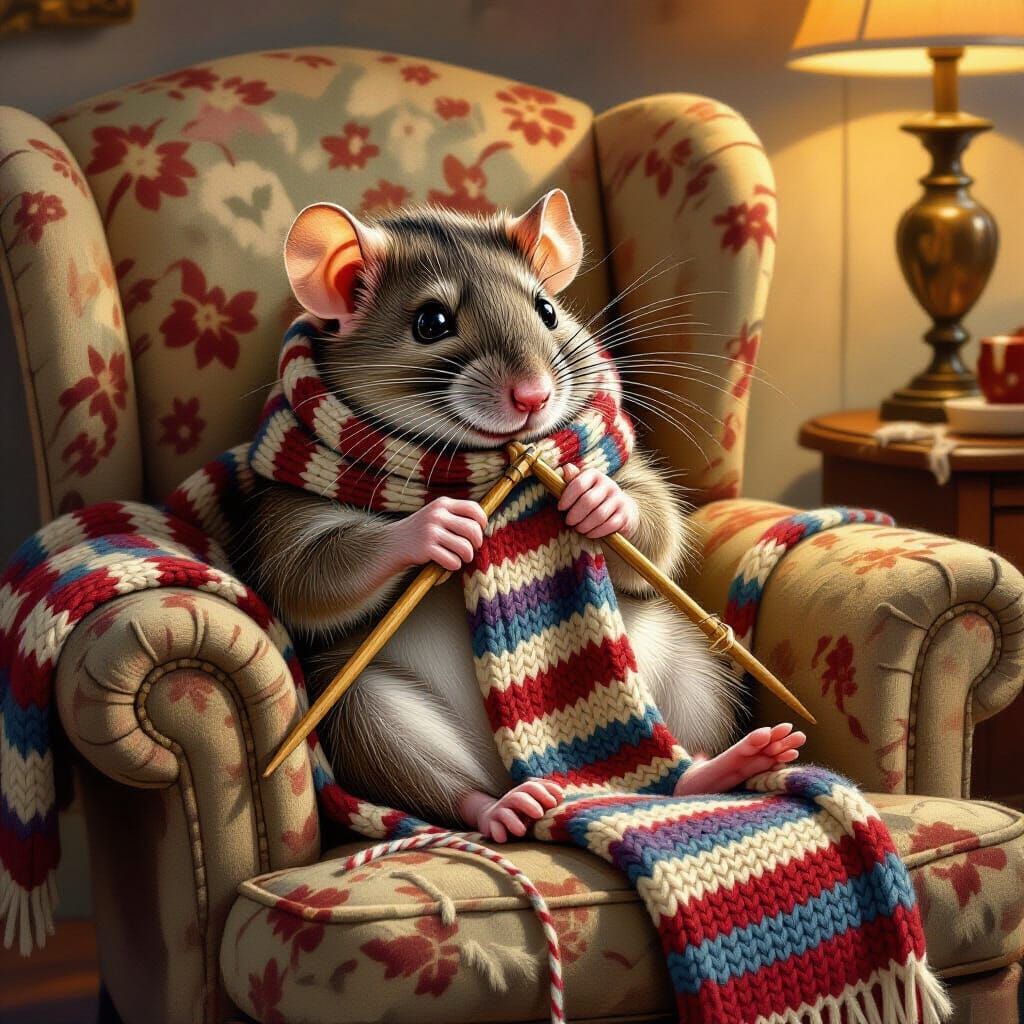 Secret Hobby of Mr Rat  by @PWC Digital Art