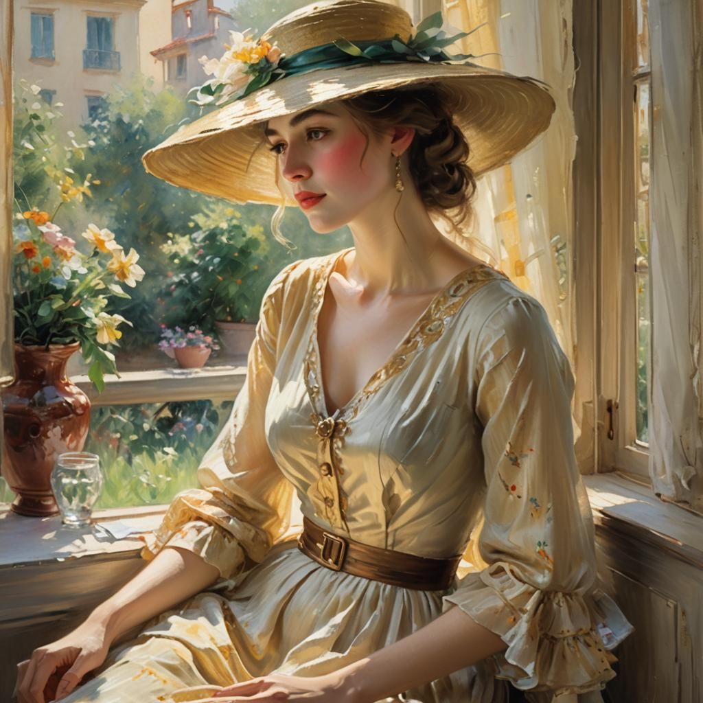 Woman in the window  by @undefined