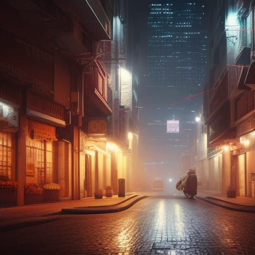 Quiet City Street  by @Prettysleepy Art