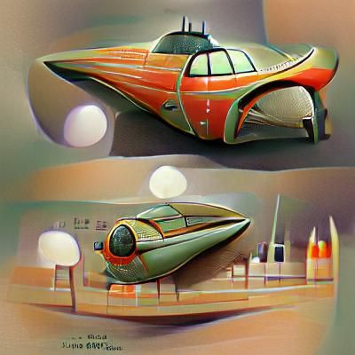 1950s Retro Sci-Fi Spaceship - AI Generated Artwork - NightCafe Creator