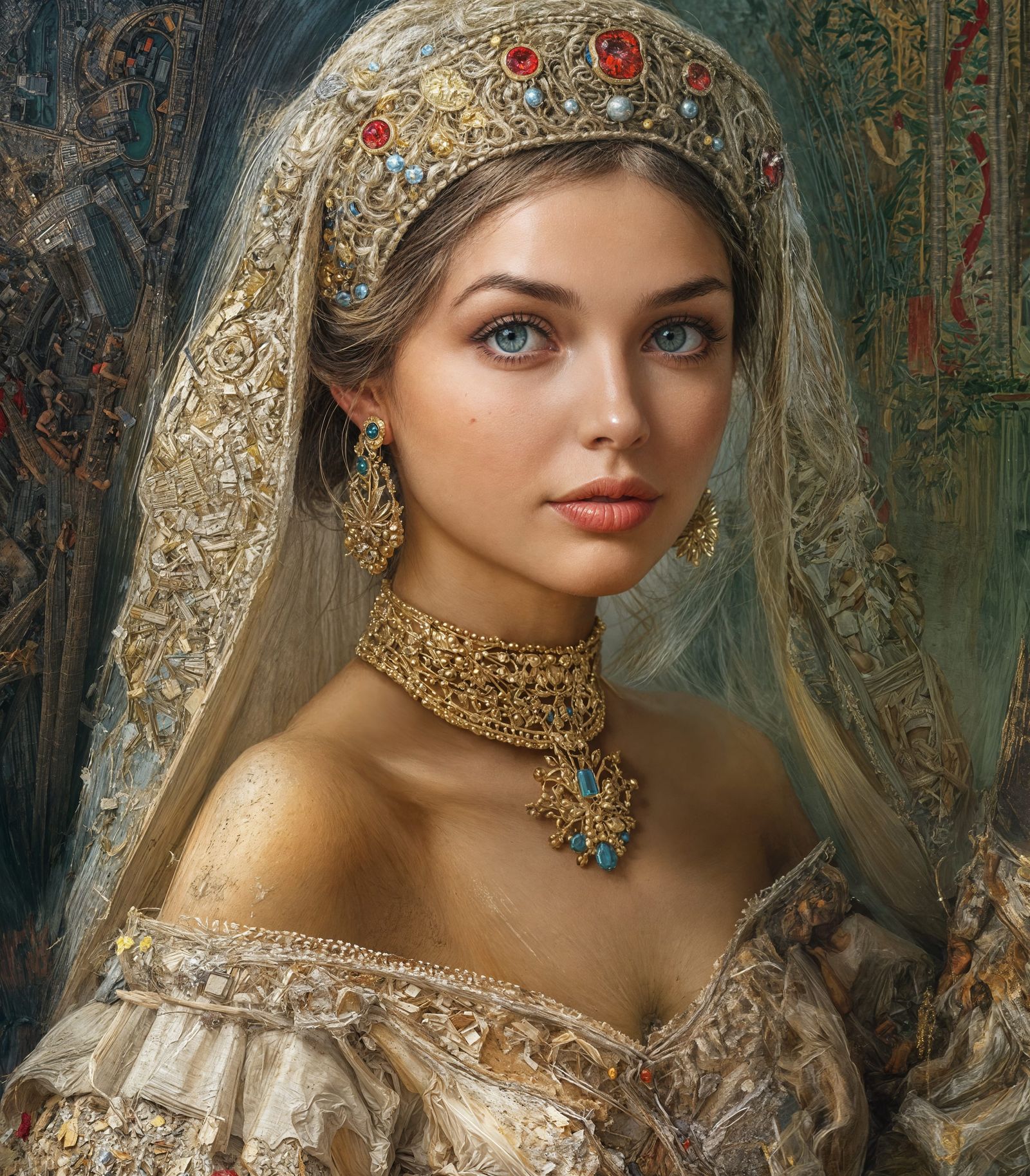 Девушка в старинной одежде 5