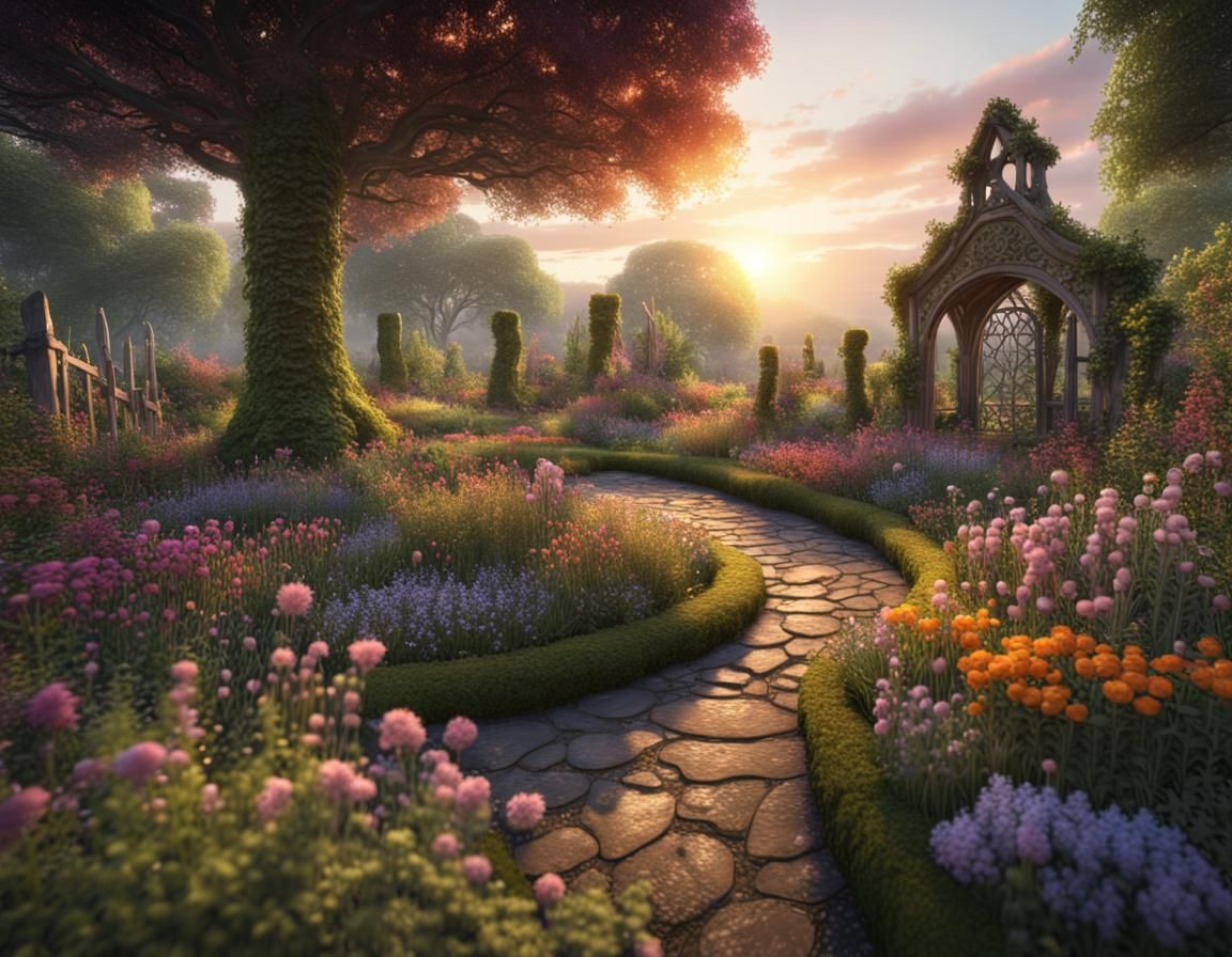 Flower Garden - AI Generated Artwork - NightCafe Creator