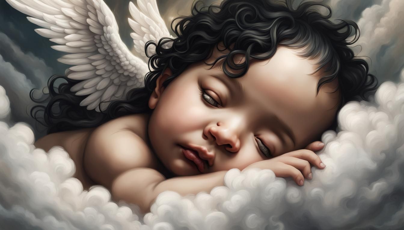 BABY CHERUBS SLEEPING 20 AI Generated Artwork NightCafe Creator