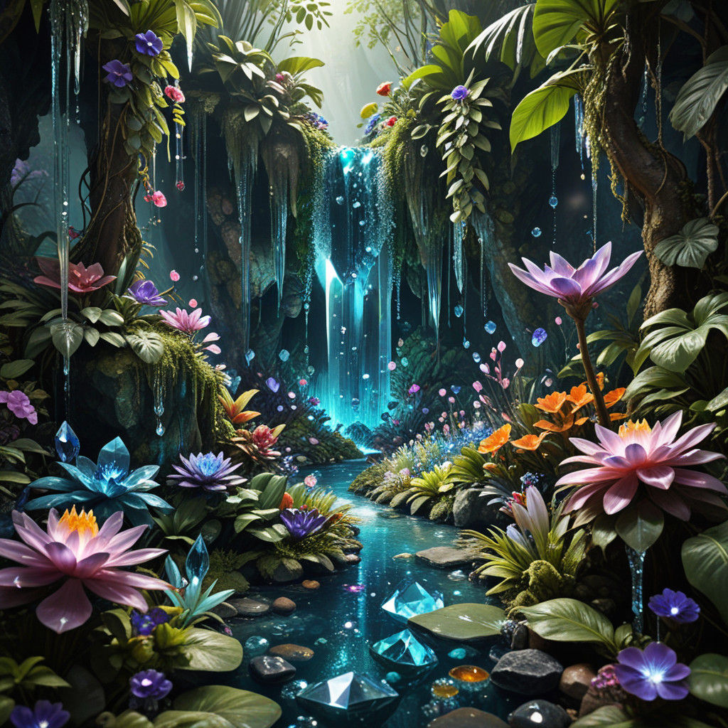 Crystal water oasis  by @BabyLarpKitten