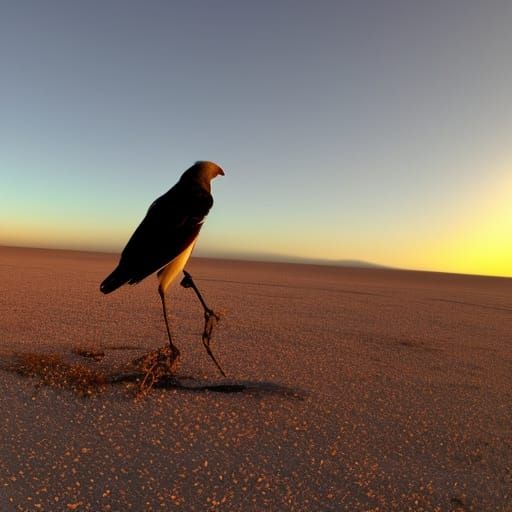 bird at sunset