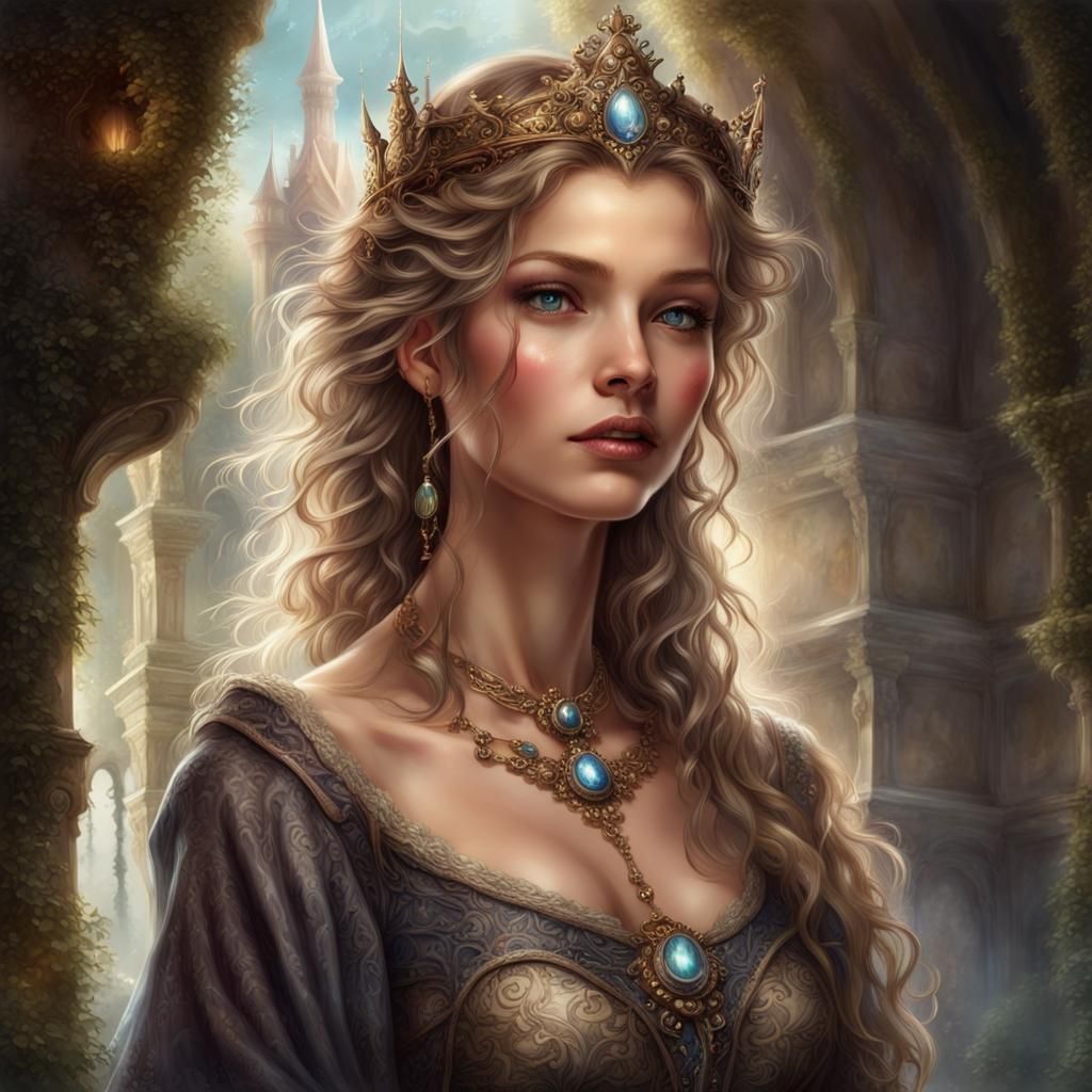 Beautiful medieval lady - AI Generated Artwork - NightCafe Creator