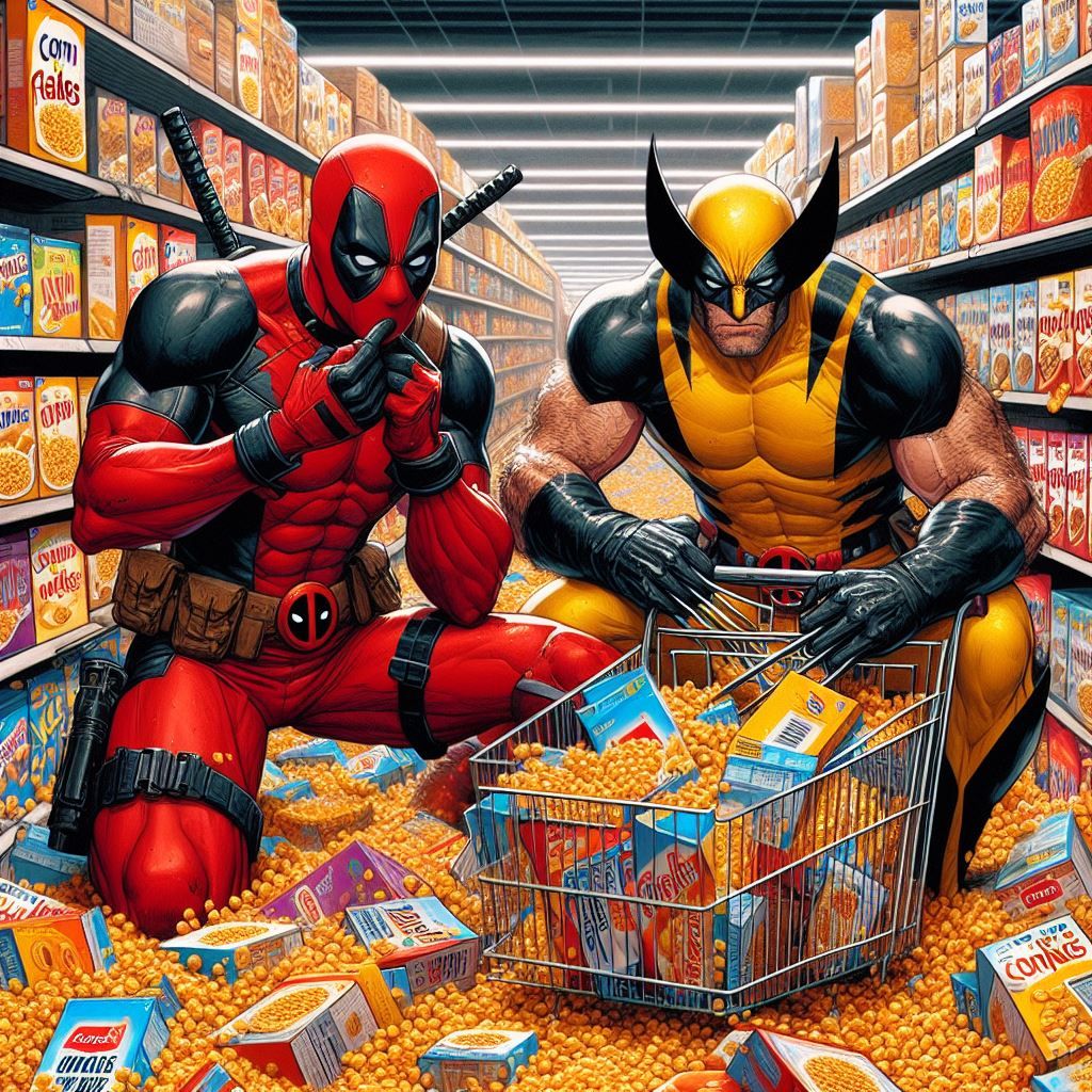 Crazy behavior by Deadpool and Wolverine (version 2)