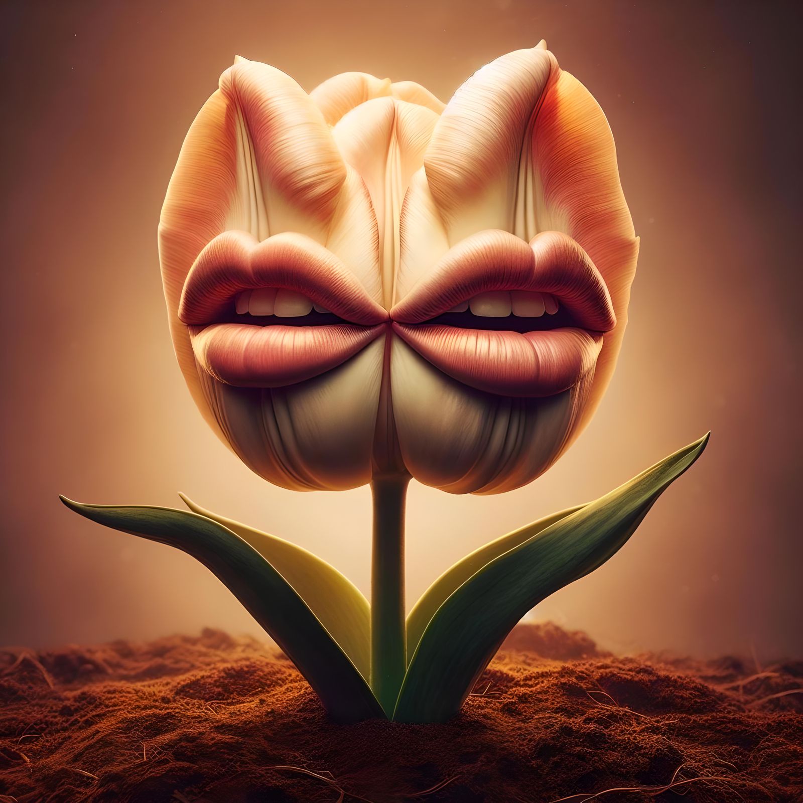 A Tulip With Two Lips