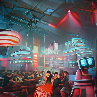 Modern realism retrofuture gernsback vivid vintage nightclub