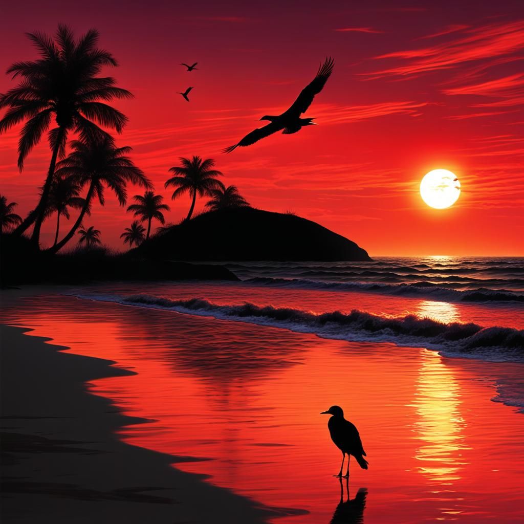 Stunning Beach Sunset  by @Verdigrisel