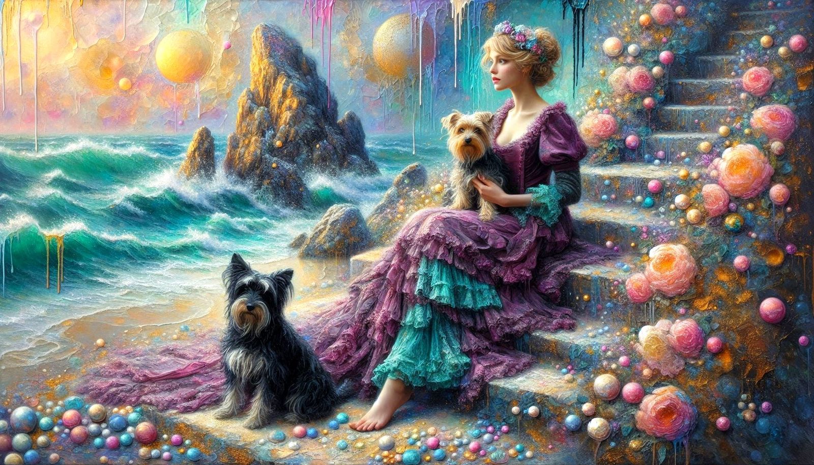 A Maiden And Her Dog