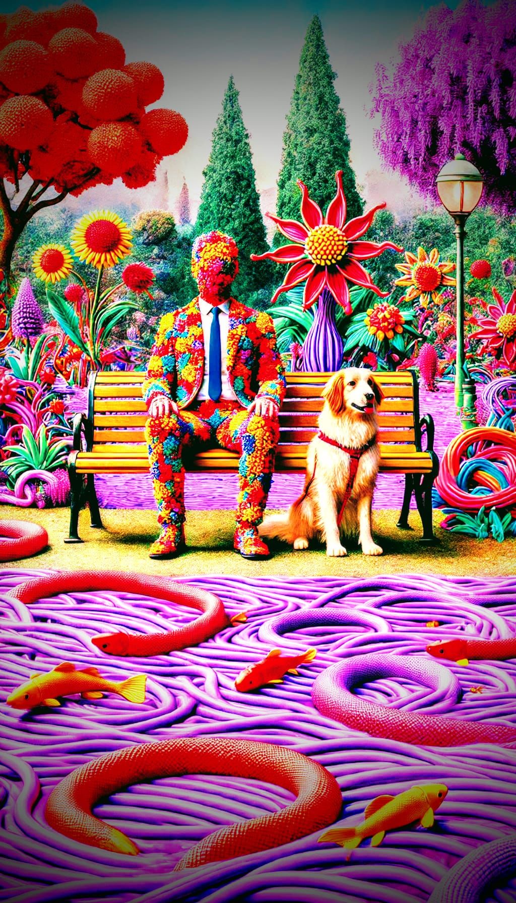 Flowerman n Pup.