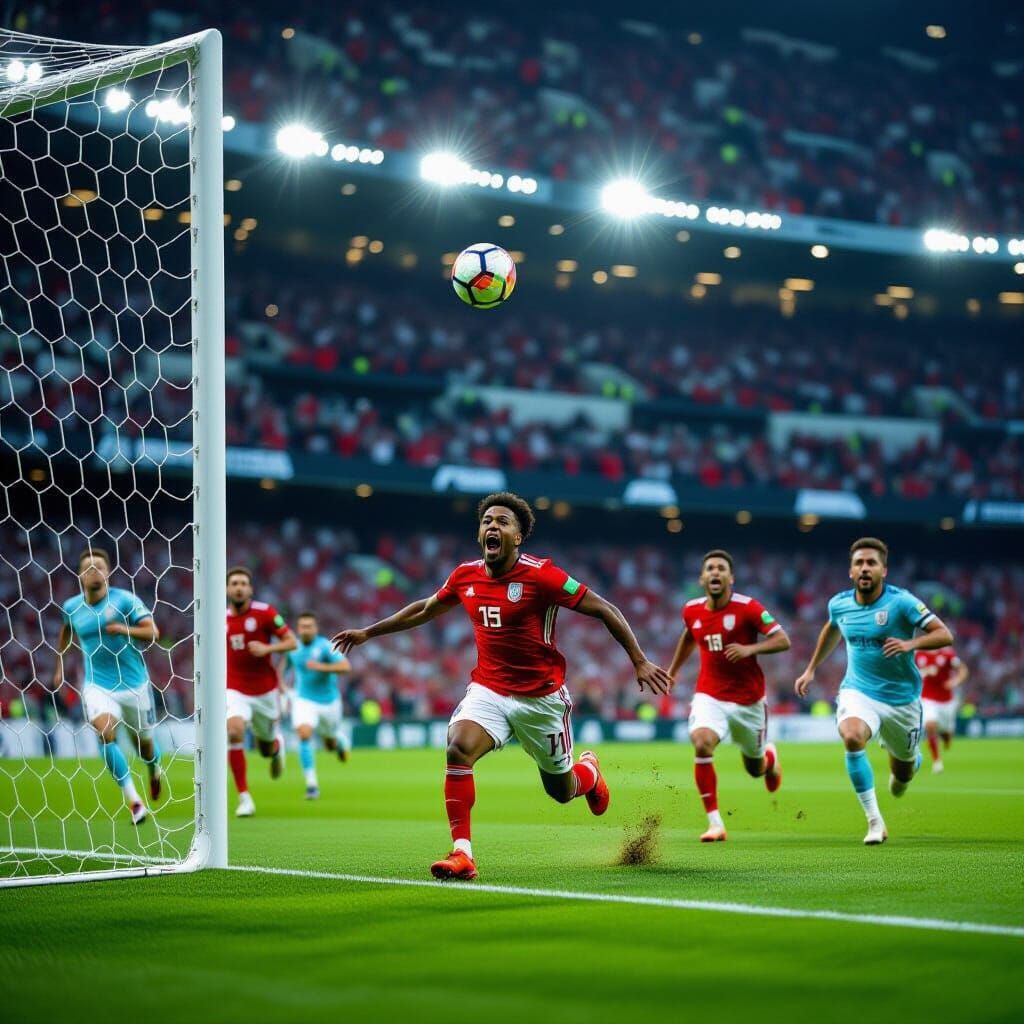 a soccer matfch that ends with a equalizer in the 90 minute
