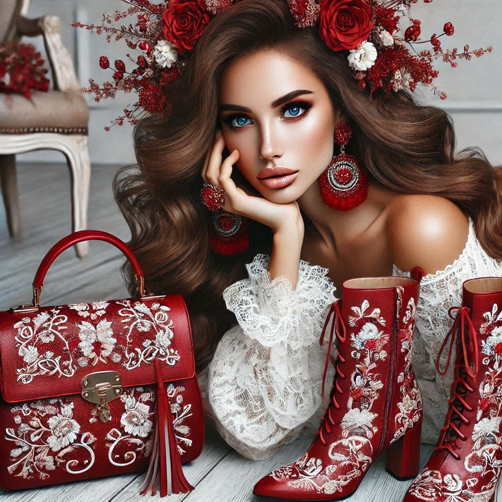 Matching bag and boots