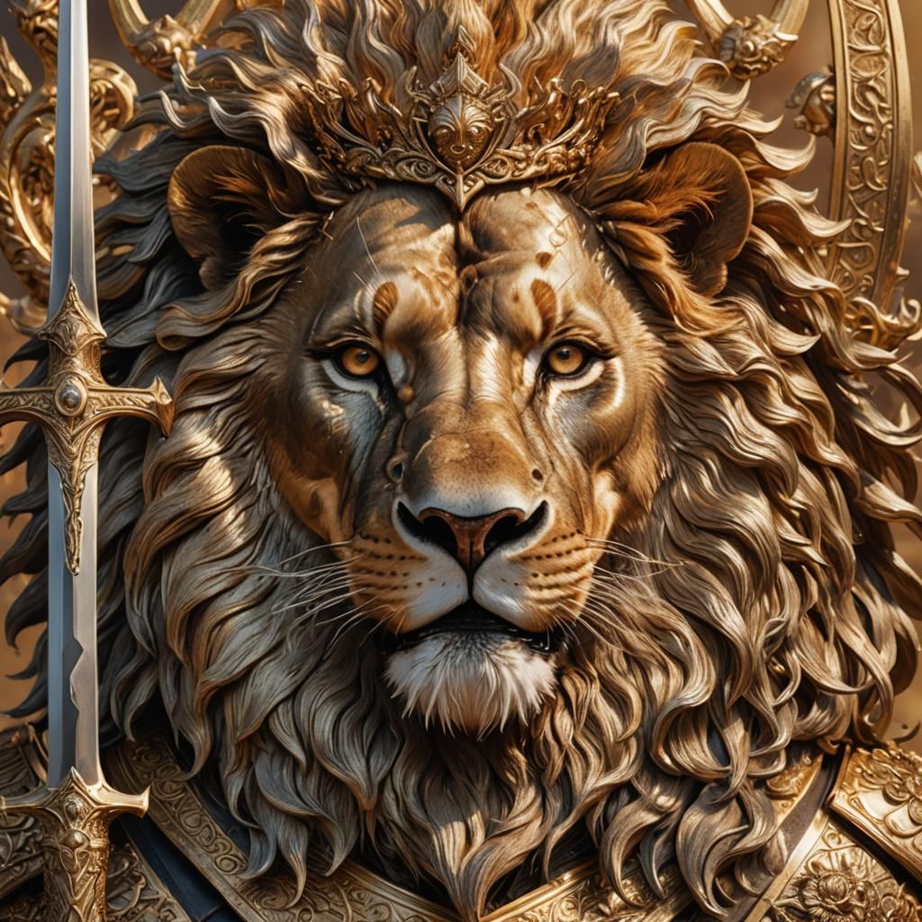 the face of a lion