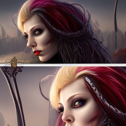 scarlet johanson goth metal witch blond