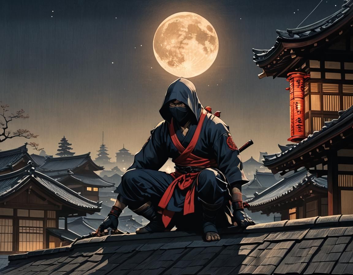 The ninja waits for the signal.