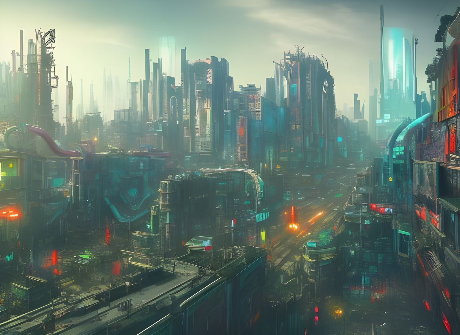 Post apocalyptic Cyberpunk
