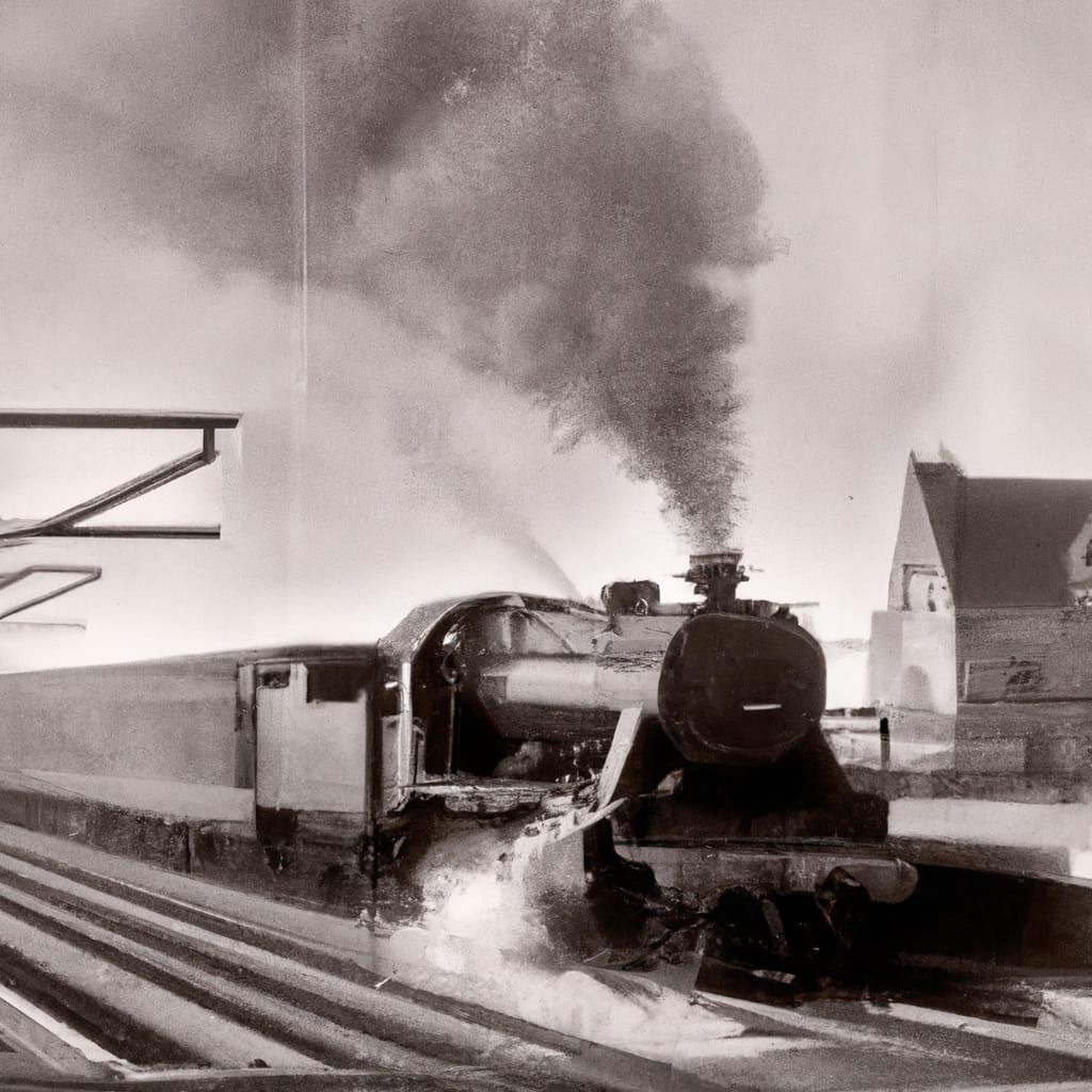1930’s photograph of an LMS Fowler Class 3F locomotive pulling into a ...