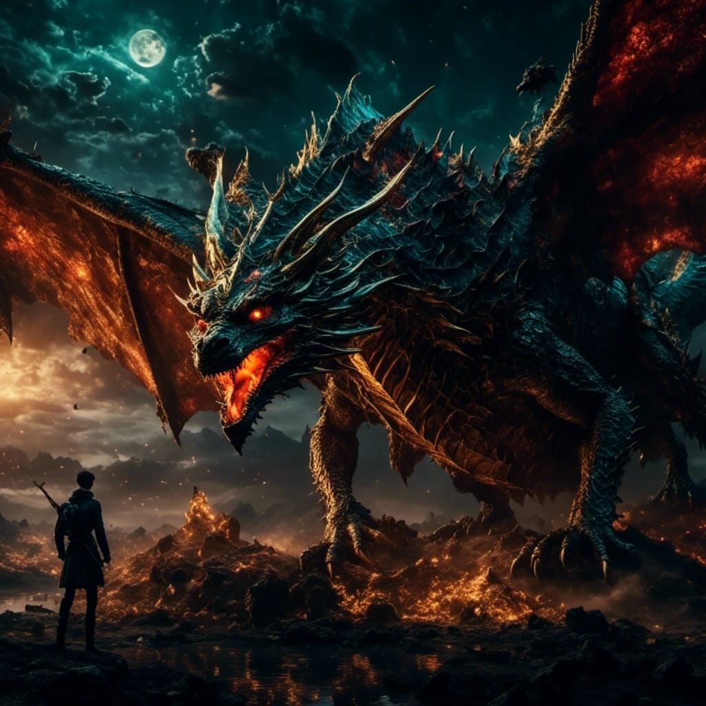 facing a dragon  by @thane of fyfe