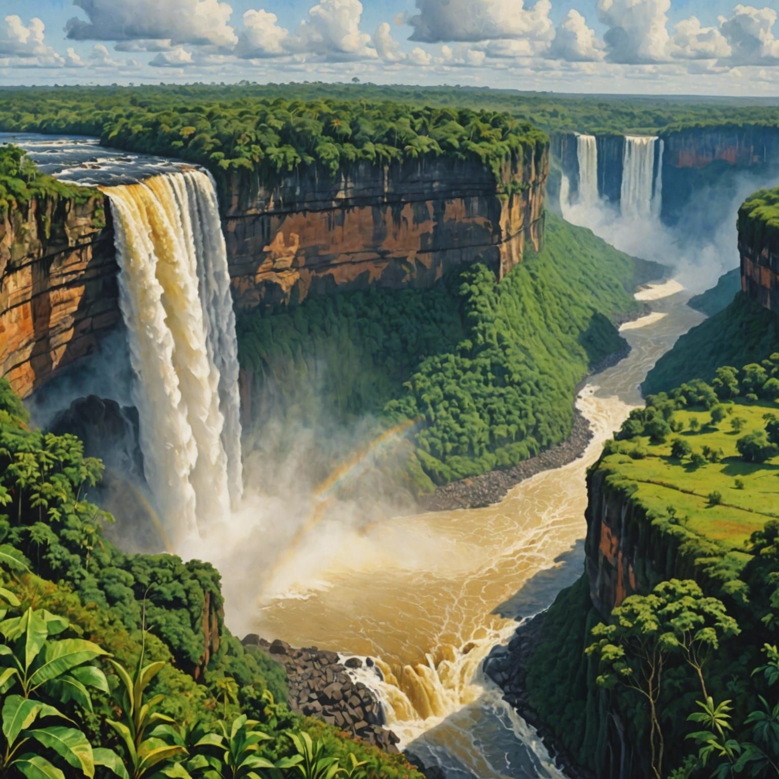 Kaieteur Falls - AI Generated Artwork - NightCafe Creator