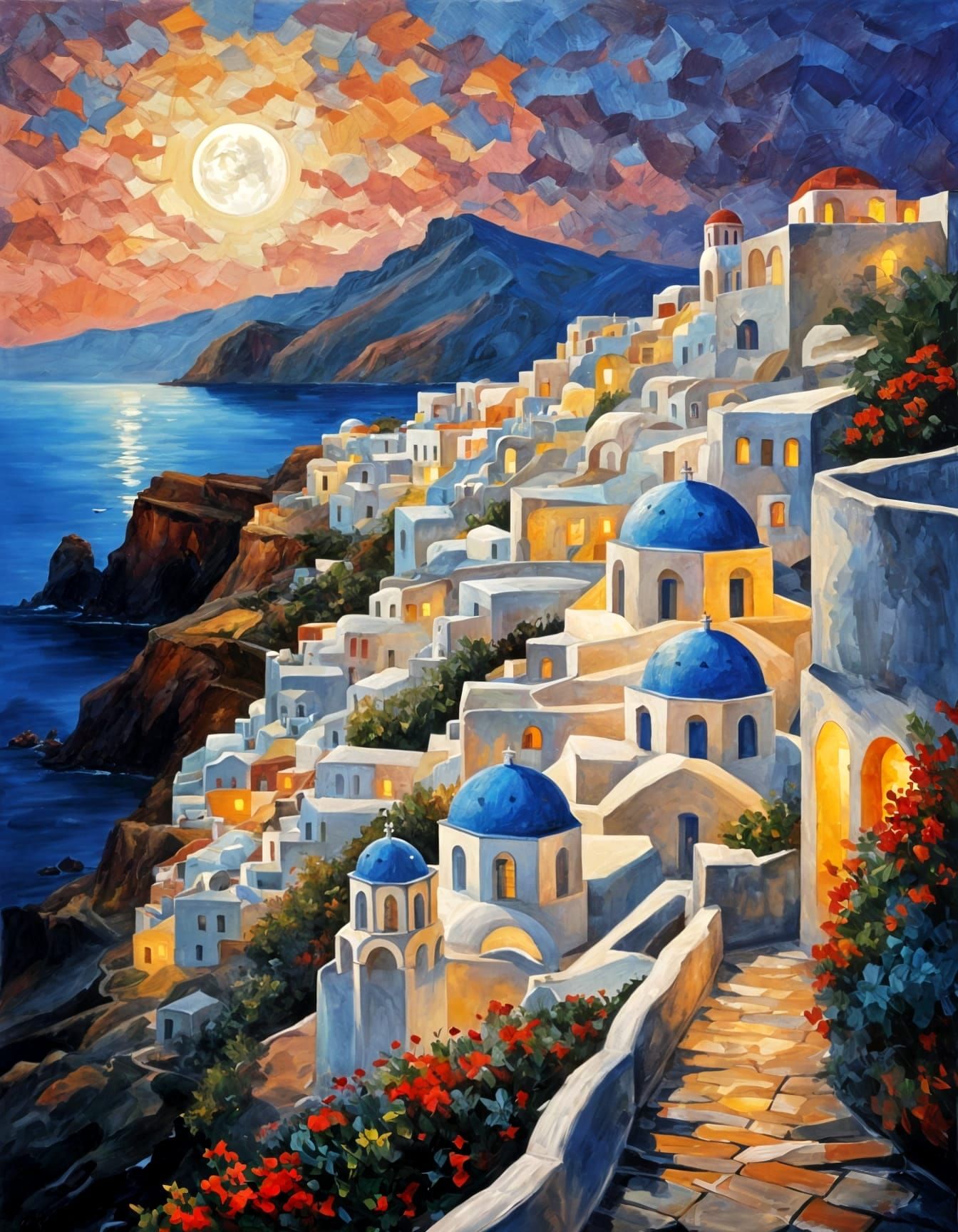 Santorini Nights  by @dizzy