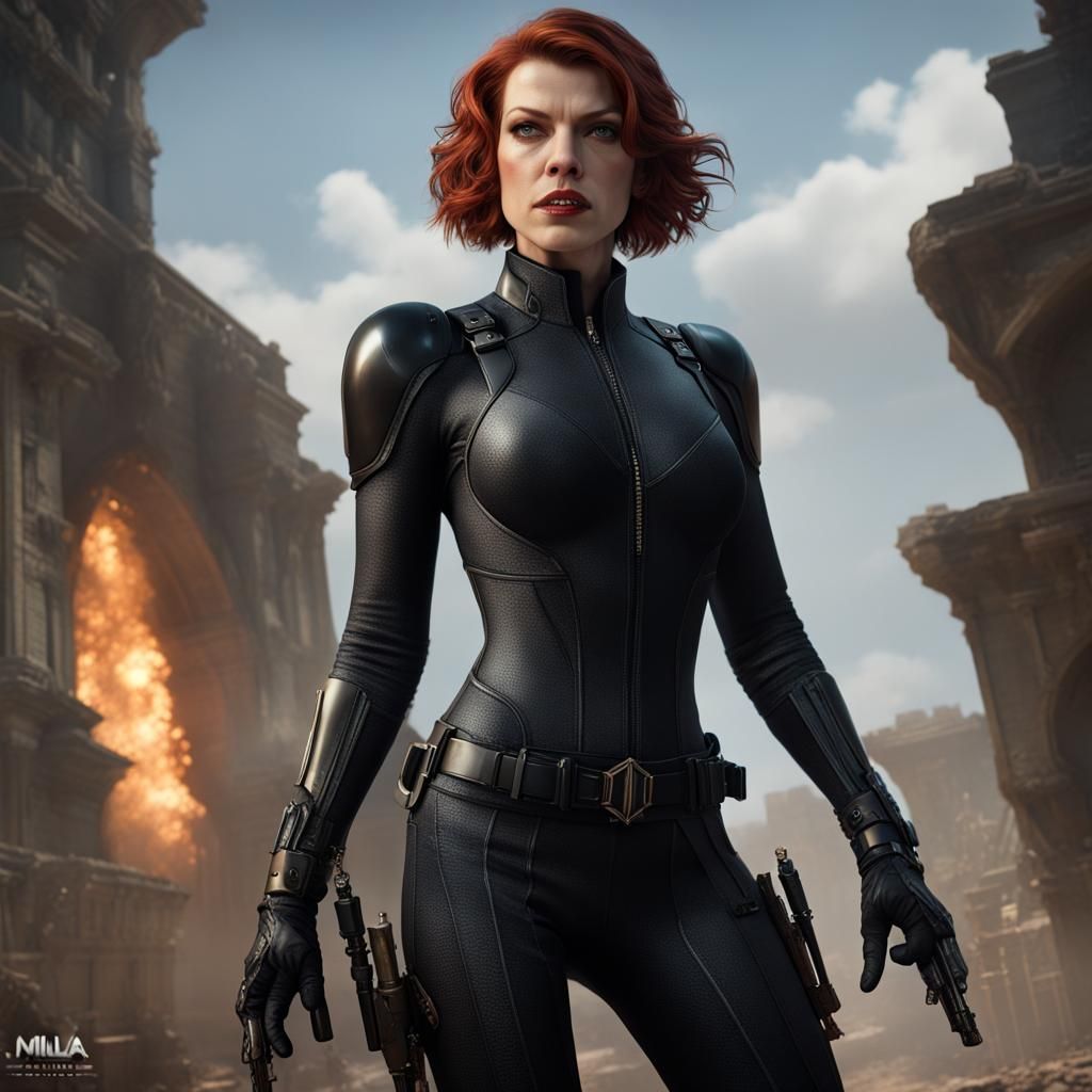 Milla Jovovich as Blackwidow. - AI Generated Artwork - NightCafe Creator