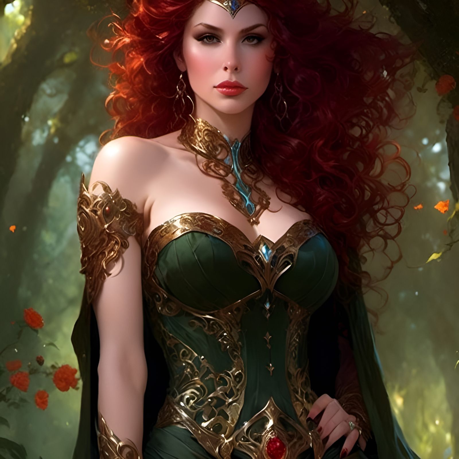 <lora:My Face:1.0> Hedge Witch, earth mage, finely detailed ...