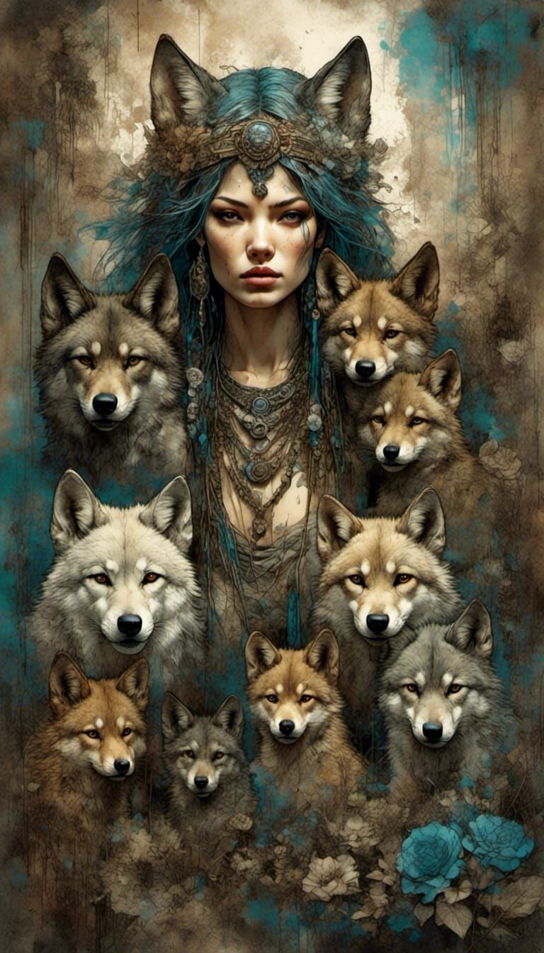 <lora:Antique Watercolor:1.0> <lora:Grunge-Poster:1.0> a fem...