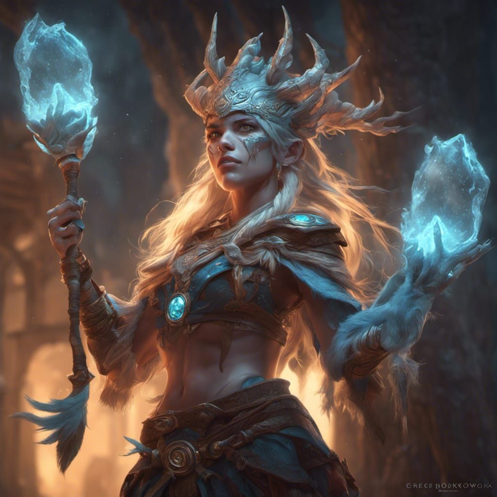 Female Air Genasi Druid - Ai Generated Artwork - Nightcafe Creator