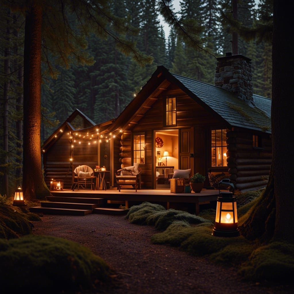  Secluded Cabin in the Woods  by @Riangwalee