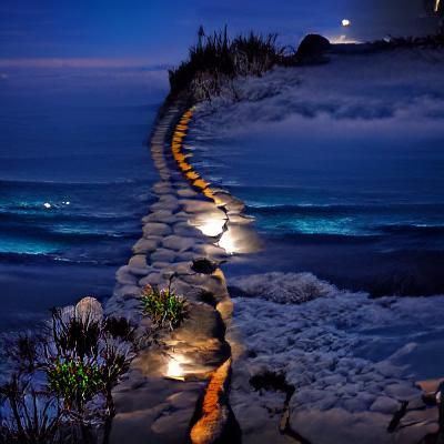 magic moonlit ocean path
