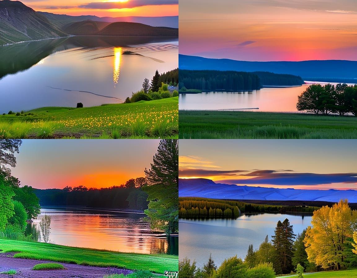 Sunset Over Waneka Lake