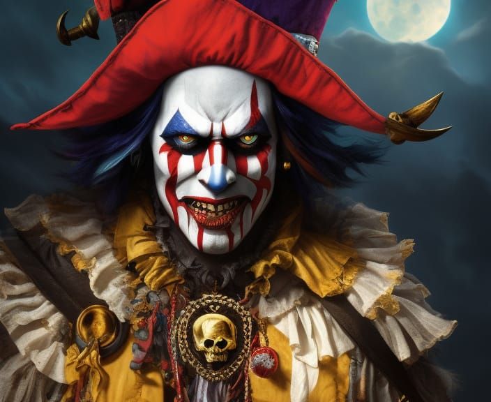 pirate clown  by @shooflower