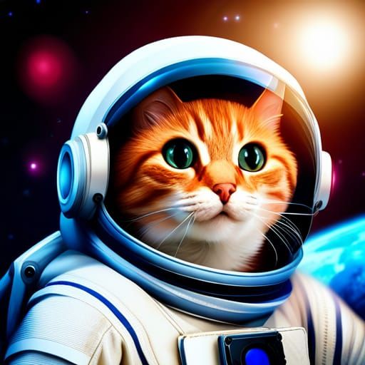 Space Kitty - AI Generated Artwork - NightCafe Creator