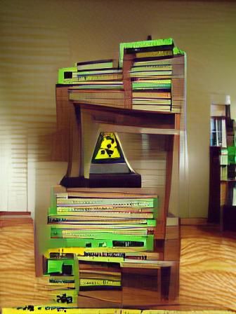 Radioactive bookshelf