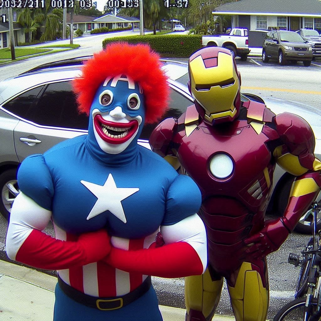Florida Man Captain America and Iron Man