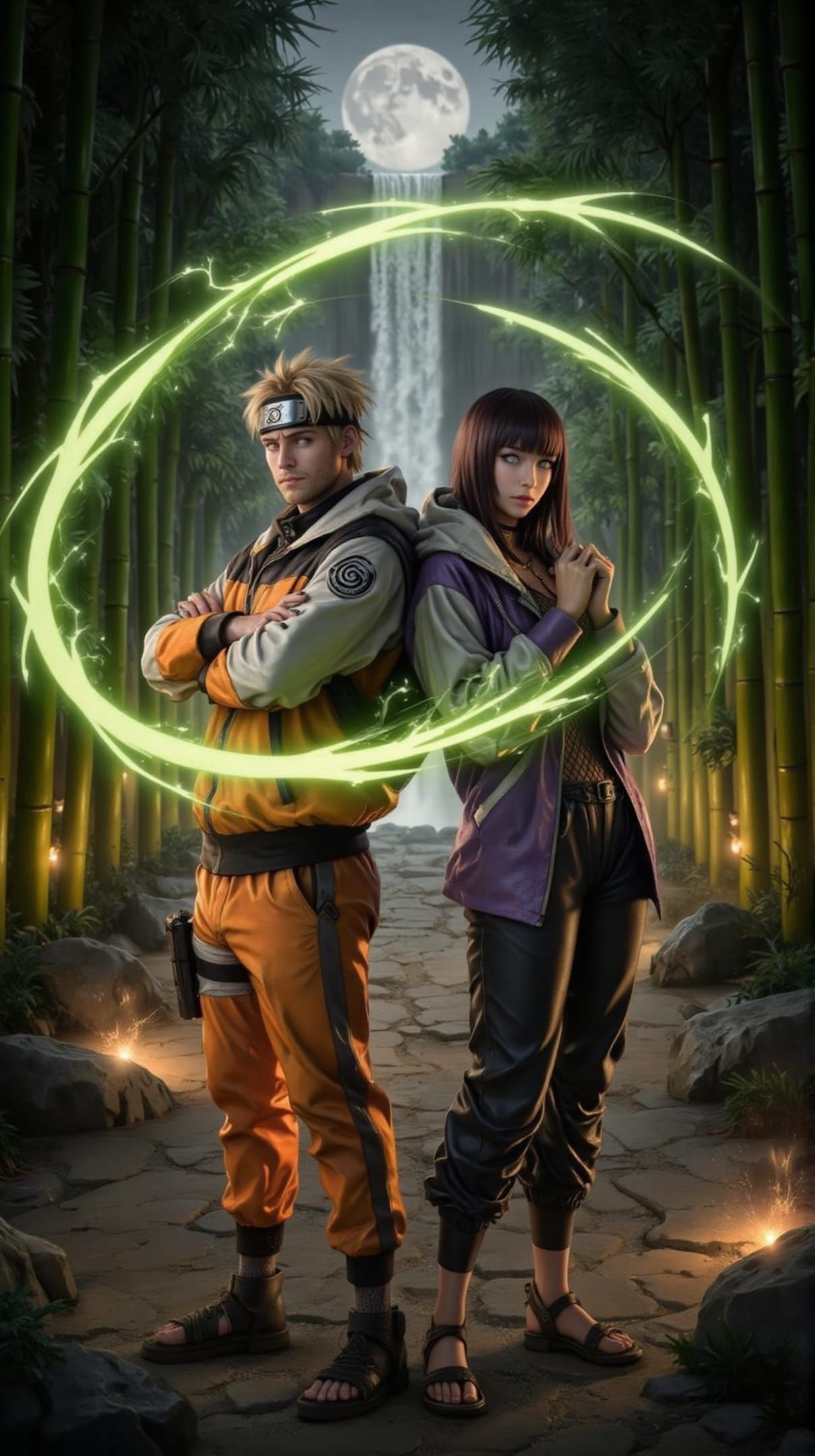 Naruto (Caucasian) and Hinata
