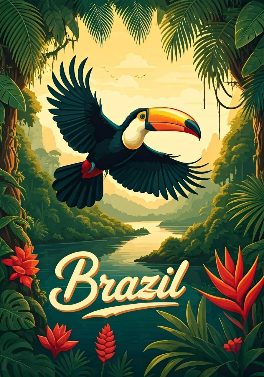 Brazil Travel Poster  by @Mangochango
