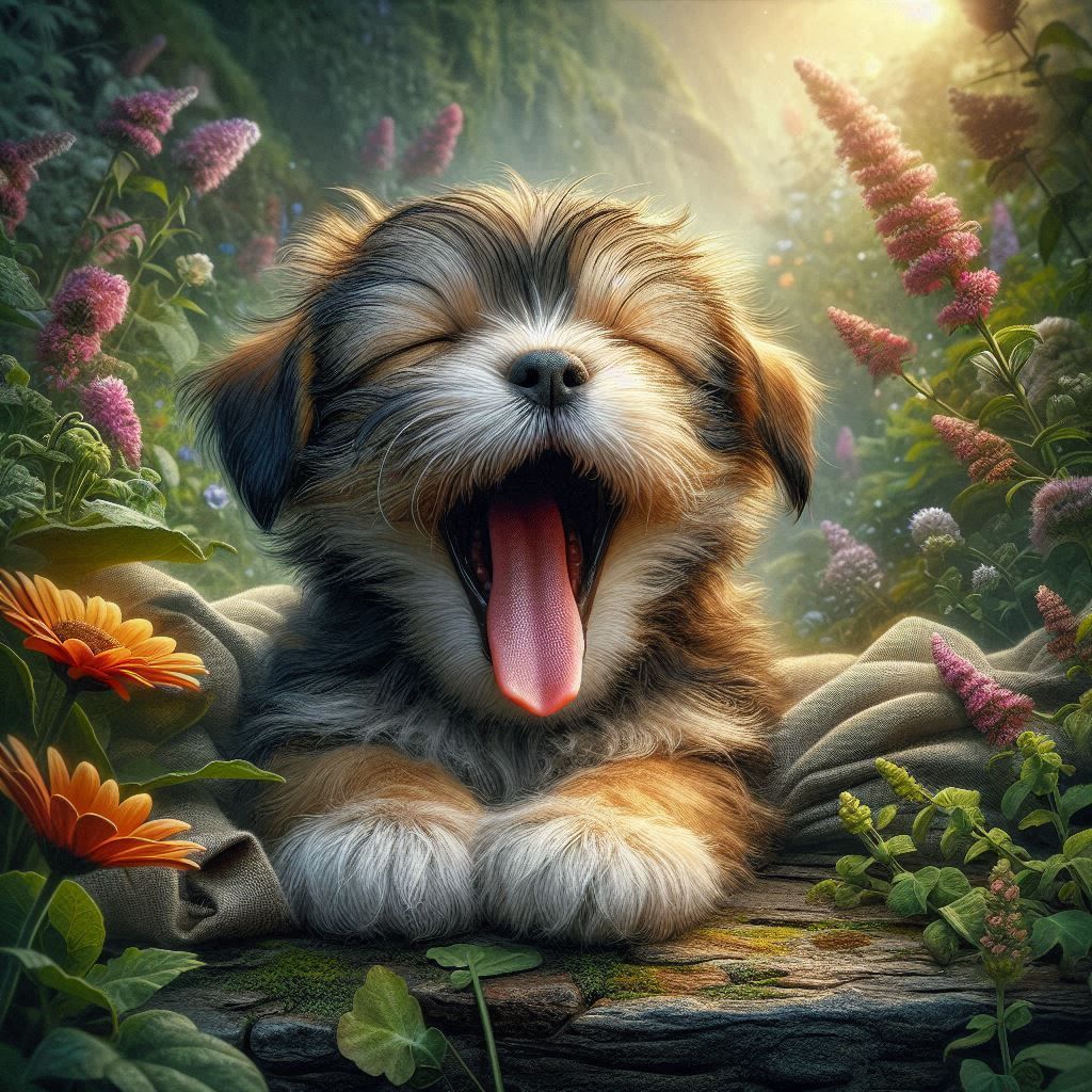 Puppy Yawning 🐶😁😁