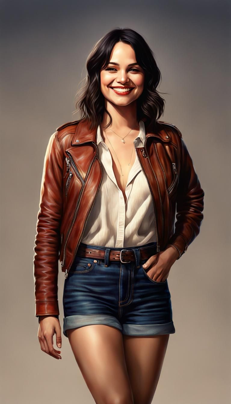 Norah Jones in a light Hipster outfit