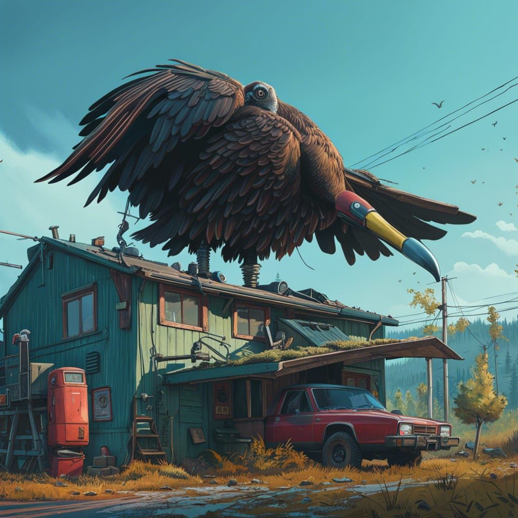 Zopilote Machine AI Generated Artwork NightCafe Creator