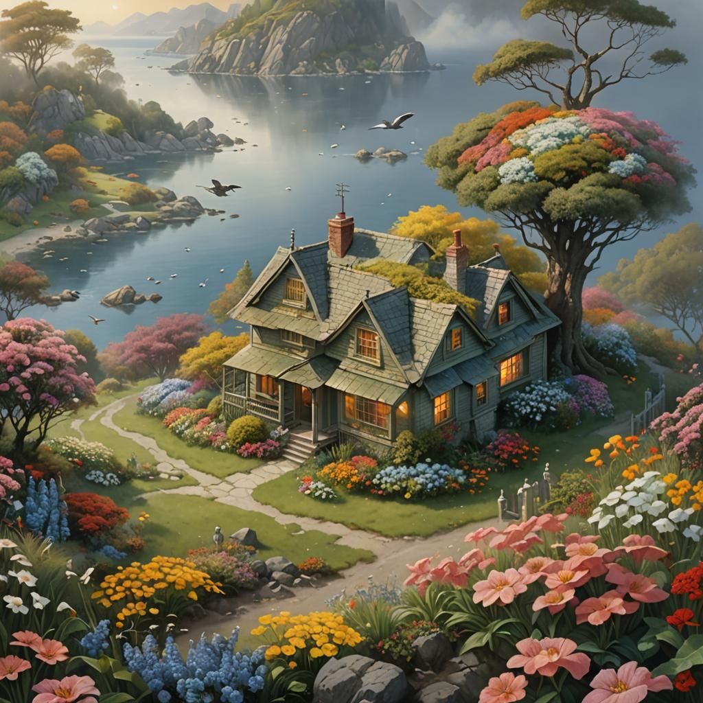 Idyllic Island Home in Heavenly Light