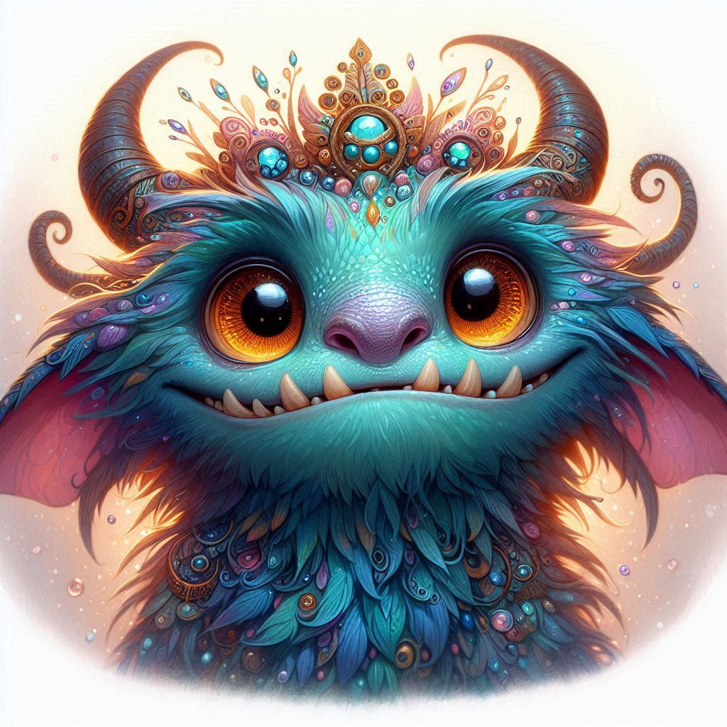 adorable fairy-tale fantasy creature portrait..