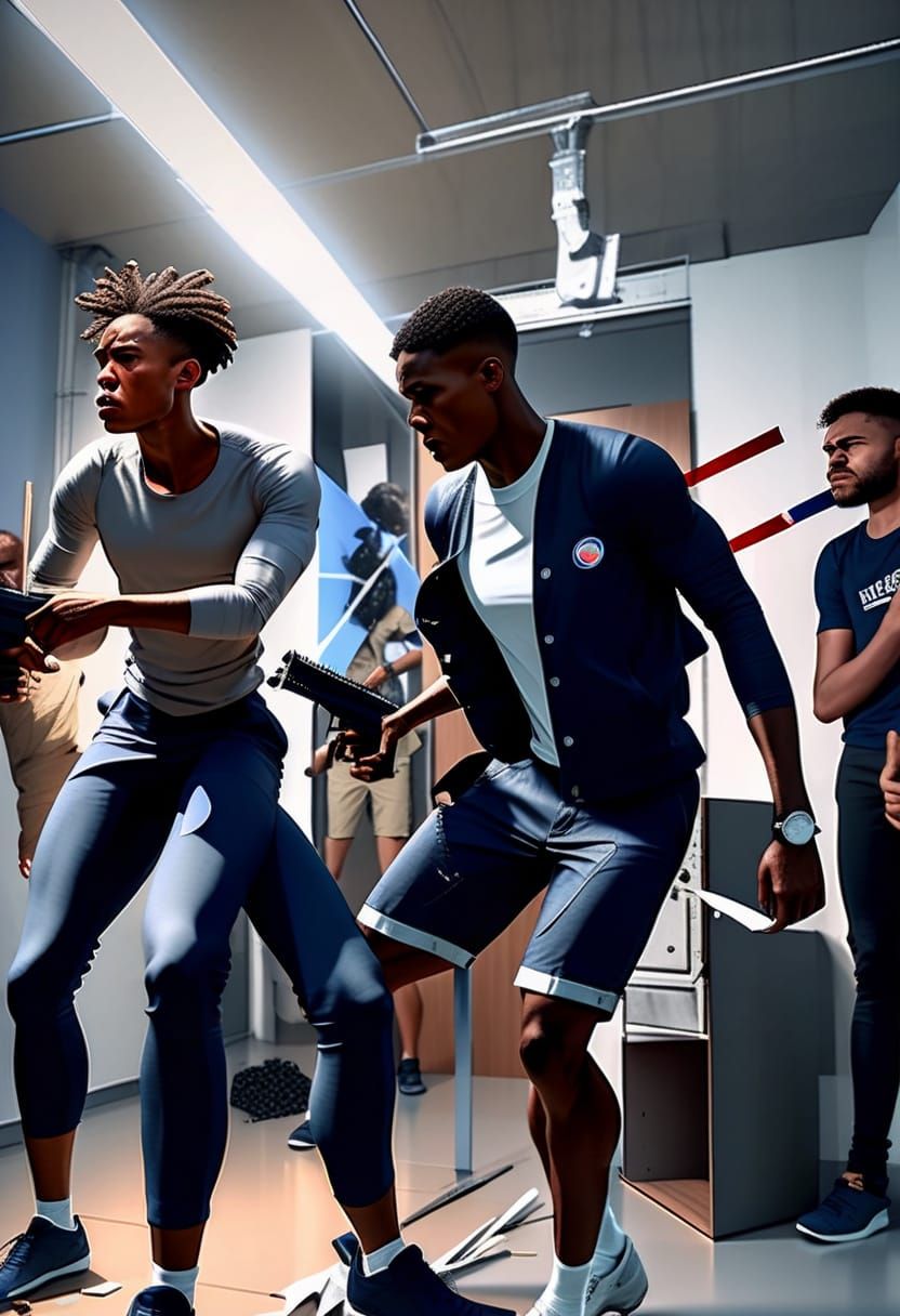 Estábamos jalando, cuando vi la mancha, una gran mancha parda con puntos rojos que bajaba
desde las tribunas de quinto, una manchita que cre...