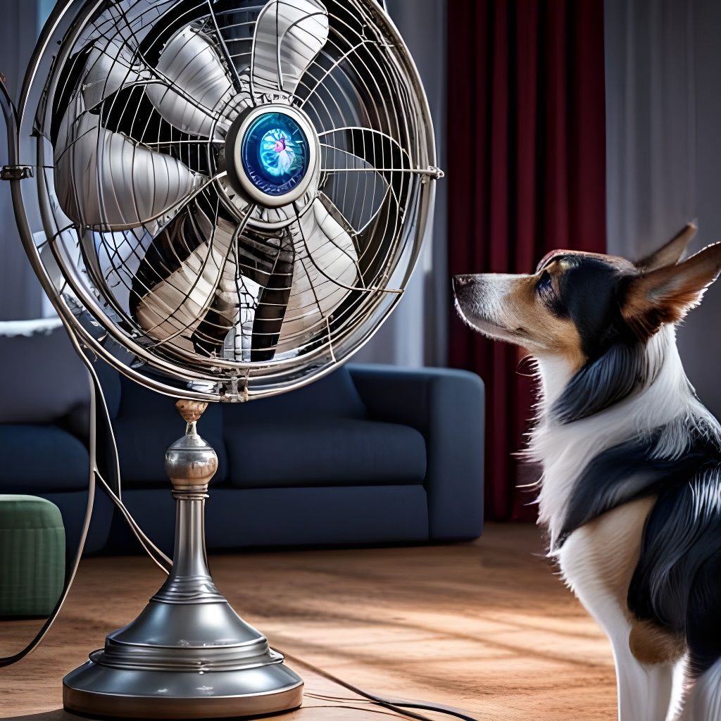 A fan's best friend! Summertime 2023 AI Generated Artwork NightCafe