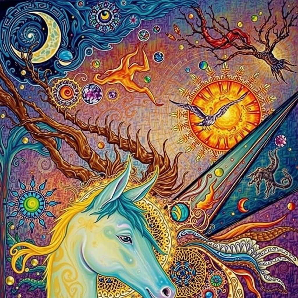 Biomorphing Geoglyph Synchronism // Josephine Wall QUAD sd1.5 —4 Flux ...